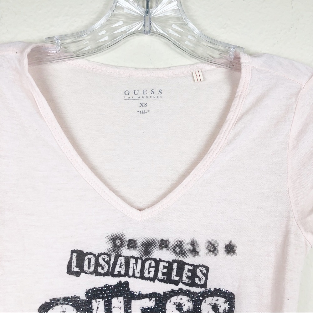 🔥5 for 30 Guess Light Pink Tee C260 - Picture 2 of 5
